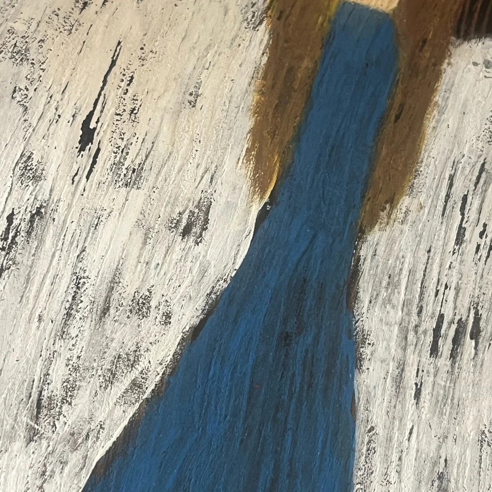 Hand-painted Angel On Reclaimed Vintage Cedar Wood Shingle Handcrafted